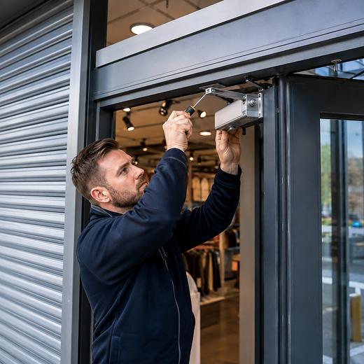 Doors, locks & shutters work on a commercial site
