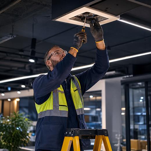 Electrical & lighting work on a commercial site