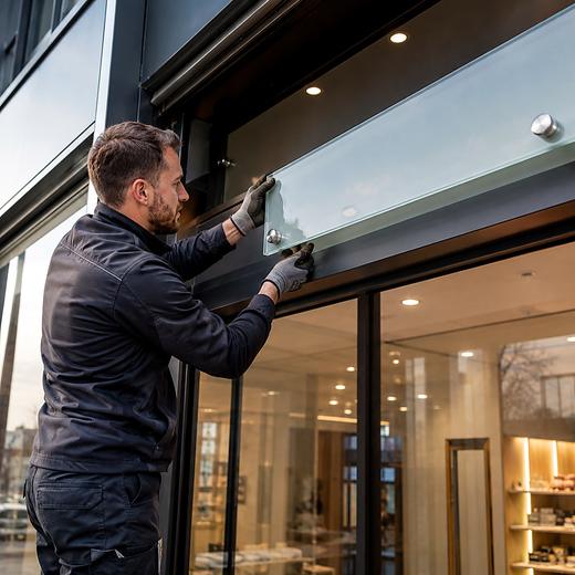 Signage work on a commercial site